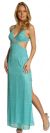 Spaghetti Strapped Beaded Prom Dress with Bra style back in side view